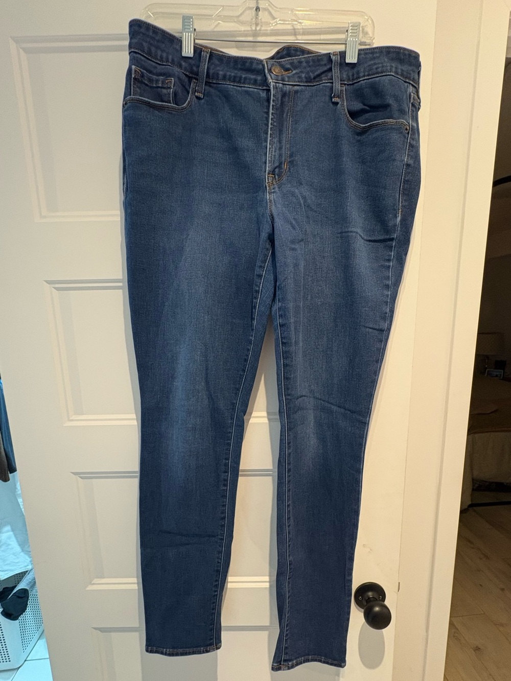 Old Navy Women's Dark Blue Pop Icon Skinny Jeans 14 Tall